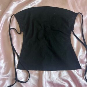 Elegant Black Tie Women's Top